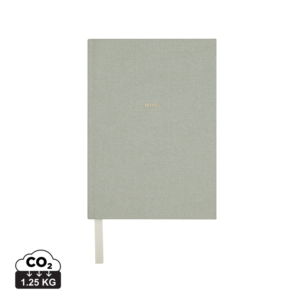 Logbook publicitaire A5 en papier recyclé GRS Mind VINGA Vert 